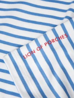 MULHER LION OF PORCHES T-Shirts^T-shirt manga curta às riscas