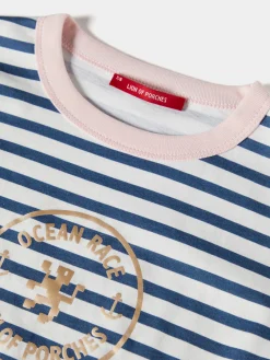 LION OF PORCHES T-Shirts^T-shirt às riscas com logotipo