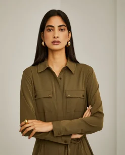 MULHER LION OF PORCHES Vestidos / Macacões^Vestido camiseiro com cinto