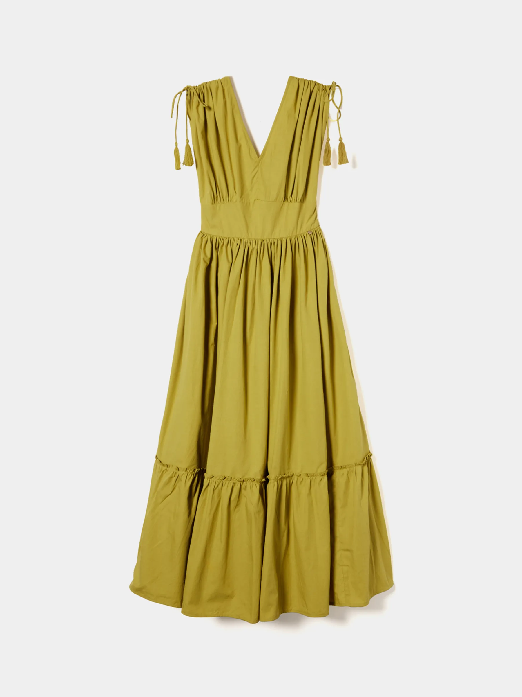 MULHER LION OF PORCHES Vestidos / Macacões^Vestido comprido com folhos e alças ajustáveis