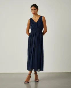 MULHER LION OF PORCHES Vestidos / Macacões^Vestido comprido plissado sem alças