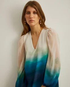 MULHER LION OF PORCHES Vestidos / Macacões^Vestido curto com padrão degradé