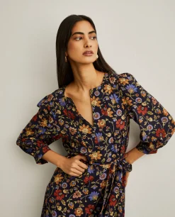 MULHER LION OF PORCHES Vestidos / Macacões^Vestido curto de flores com cinto