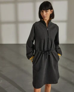 MULHER LION OF PORCHES Vestidos / Macacões|Vestidos^Vestido de malha com cintura ajustável