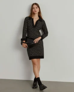 MULHER LION OF PORCHES Vestidos / Macacões|Vestidos^Vestido de malha polka dots