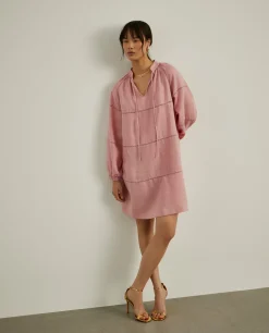 MULHER LION OF PORCHES Vestidos / Macacões^Vestido em linho com manga abalonada