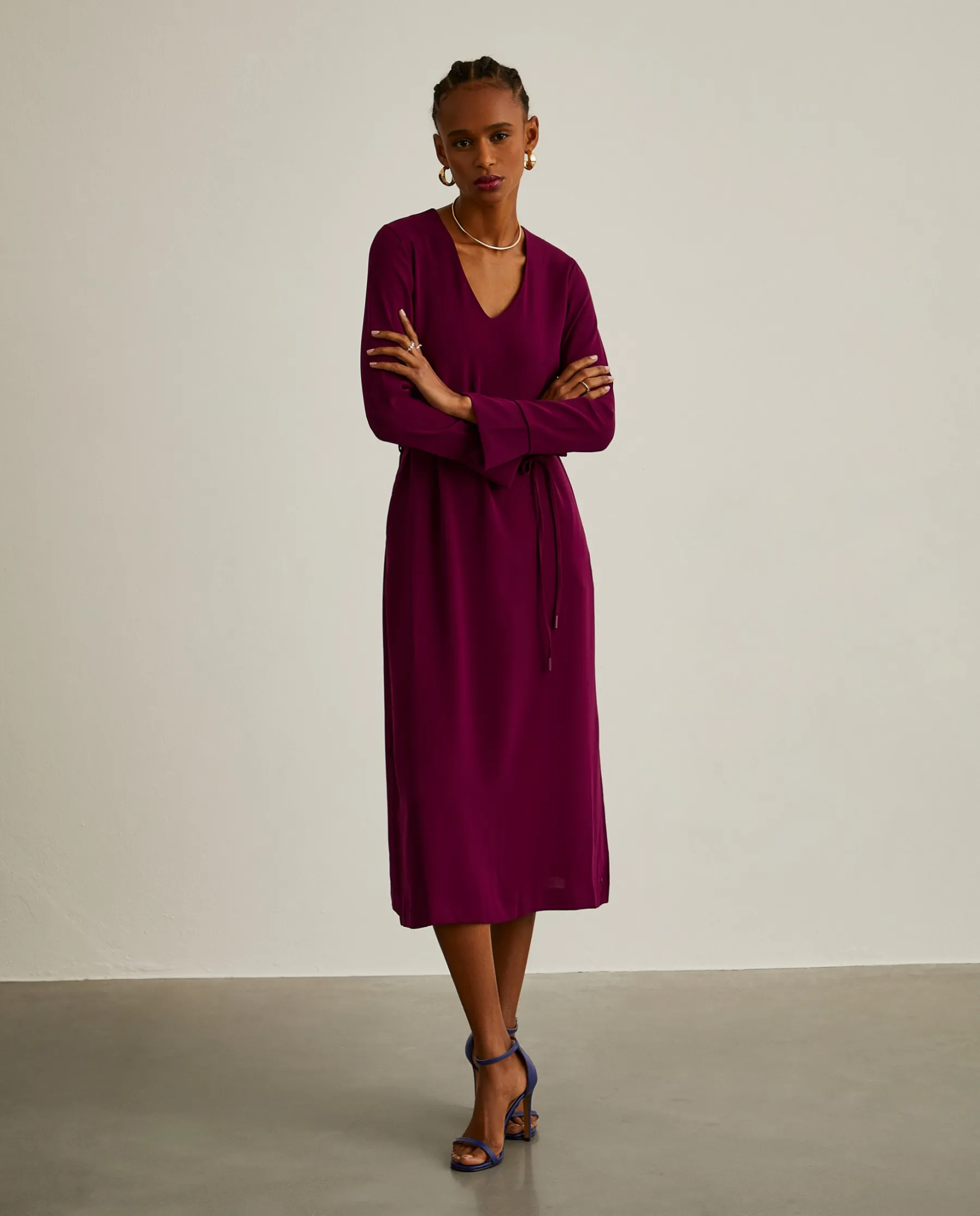 MULHER LION OF PORCHES Vestidos / Macacões^Vestido midi com cinto