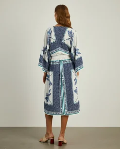 MULHER LION OF PORCHES Vestidos / Macacões^Vestido midi com padrão de palmeiras