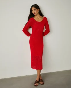 MULHER LION OF PORCHES Vestidos / Macacões|Vestidos^Vestido midi de malha aberta