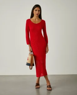 MULHER LION OF PORCHES Vestidos / Macacões|Vestidos^Vestido midi de malha aberta
