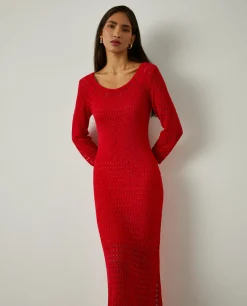 MULHER LION OF PORCHES Vestidos / Macacões|Vestidos^Vestido midi de malha aberta