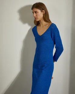 MULHER LION OF PORCHES Vestidos / Macacões|Vestidos^Vestido midi em malha aberta