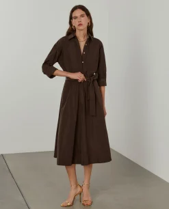 MULHER LION OF PORCHES Vestidos / Macacões^Vestido midi evasé com cinto