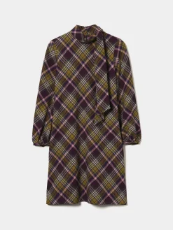 MULHER LION OF PORCHES Vestidos / Macacões^Vestido tartan manga comprida